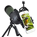 Gosky 20-60 X 80 Porro Prism Spotting Scope- Waterproof Scope for Bird Watching Target Shooting Archery Range Outdoor Activities -with Tripod & Digiscoping Adapter